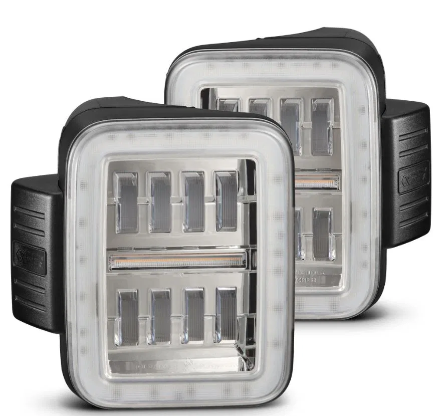 602060 – ALPHAREX USA Tail Light Assembly, Prismatic LED Clear Polycarbonate Lens Chrome Polypropylene Housing Red Pa...